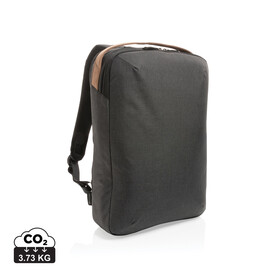 Impact AWARE™ 300D Two-Tone Deluxe 15.6&amp;quot; Laptop-Rucksack schwarz bedrucken, Art.-Nr. P762.911