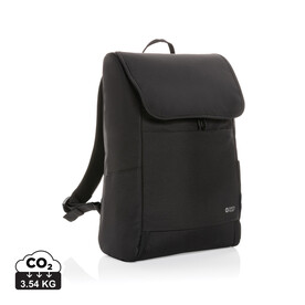 Swiss Peak Fern AWARE™ RPET 15,6&amp;quot; Rucksack mit Allover-Zip schwarz bedrucken, Art.-Nr. P763.041