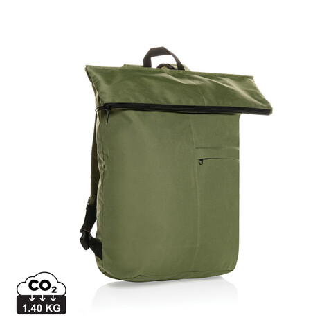 Dillon AWARE™ RPET faltbarer Lightweight-Rucksack grün bedrucken, Art.-Nr. P763.177