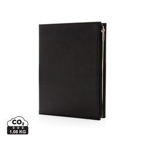 Swiss Peak A5 Notizbuch mit Zipper-Tasche schwarz bedrucken, Art.-Nr. P774.141