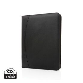 RCS rPU Deluxe Tech Portfolio mit Reißverschluss schwarz bedrucken, Art.-Nr. P774.401