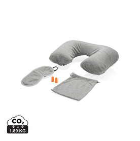 Komfort Reise-Set grau bedrucken, Art.-Nr. P786.002 Komfort Reise-Set grau bedrucken, Art.-Nr. P786.002