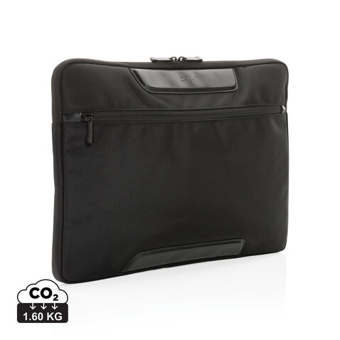 Swiss Peak AWARE™ RPET Voyager 15.6&quot; Laptop-Sleeve schwarz bedrucken, Art.-Nr. P788.091