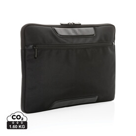 Swiss Peak AWARE™ RPET Voyager 15.6&amp;quot; Laptop-Sleeve schwarz bedrucken, Art.-Nr. P788.091