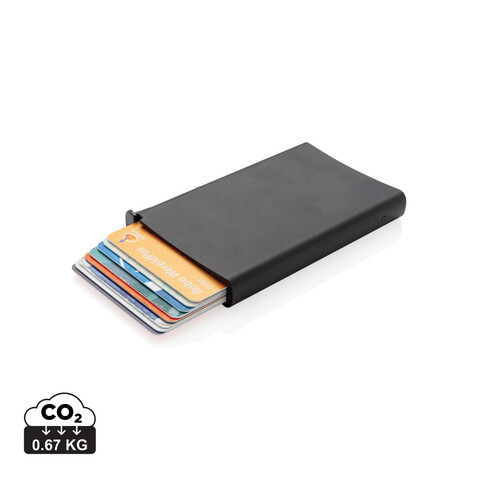 Aluminium RFID Kartenhalter schwarz bedrucken, Art.-Nr. P820.041