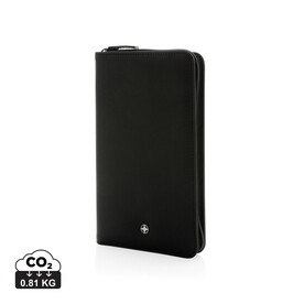 Swiss Peak Heritage RCS rPU RFID Travel Wallet schwarz bedrucken, Art.-Nr. P820.341