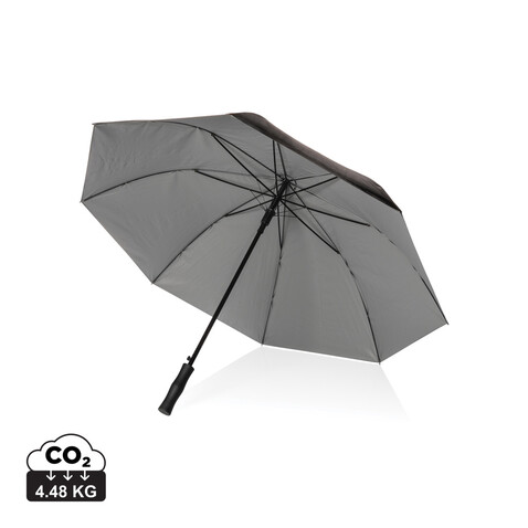 27&quot; Impact AWARE™ RPET 190T Pongee Bi-Color Auto-Open-Schirm silber bedrucken, Art.-Nr. P850.672