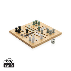 Claire Ludo-Spiel aus Holz braun bedrucken, Art.-Nr. P940.279 Claire Ludo-Spiel aus Holz braun bedrucken, Art.-Nr. P940.279