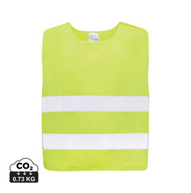 Sicherheitsweste aus GRS recyceltem PET 7-12 Jahre gelb bedrucken, Art.-Nr. P239.766