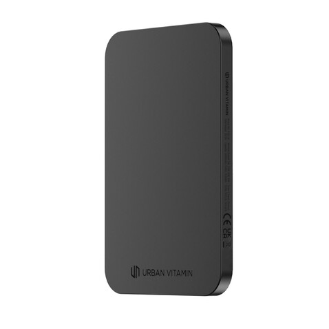 Urban Vitamin Burbank 3000mAh Powerbank aus RCS Plastik/Alu schwarz bedrucken, Art.-Nr. P322.811