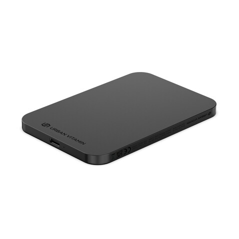 Urban Vitamin Burbank 3000mAh Powerbank aus RCS Plastik/Alu schwarz bedrucken, Art.-Nr. P322.811