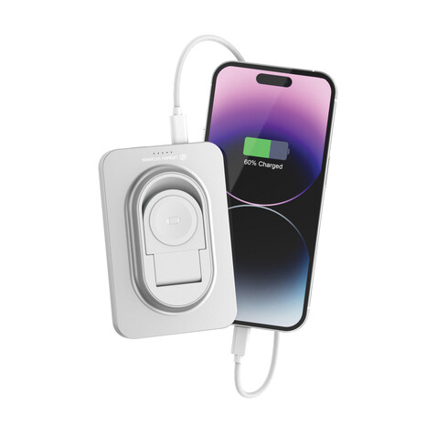 Urban Vitamin Malibu 5.000mAh Powerbank aus RCS Plastik/Alu silber bedrucken, Art.-Nr. P322.832