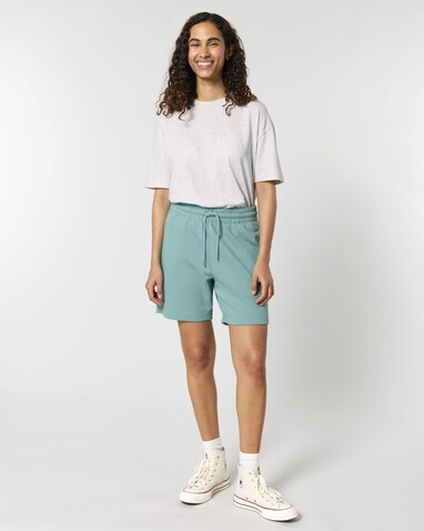 Trainer 2.0 - Die Unisex-Joggingshorts aus French Terry - Teal Monstera - XS bedrucken, Art.-Nr. STBU186C060XS