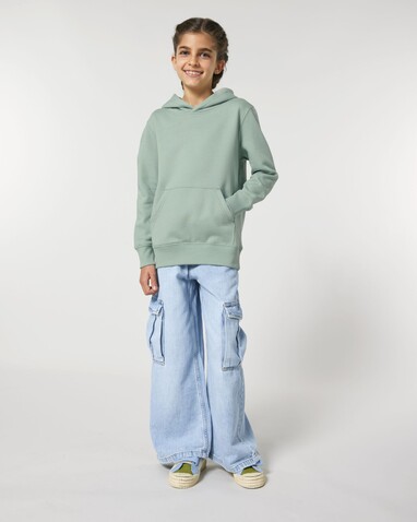 Mini Cruiser 2.0 - Der Iconic Kinder-Hoodie - Aloe - 5-6/110-116cm bedrucken, Art.-Nr. STSK180C08905
