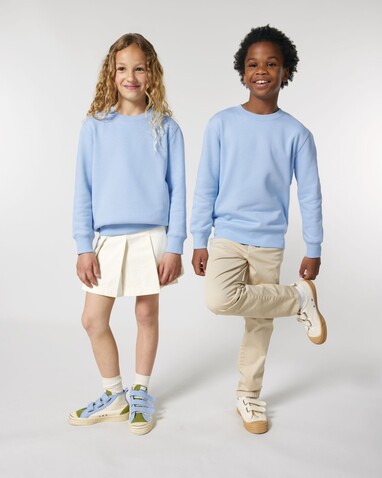 Mini Changer 2.0 - Das Iconic Kinder-Sweatshirt - Blue Soul - 5-6/110-116cm bedrucken, Art.-Nr. STSK181C14905