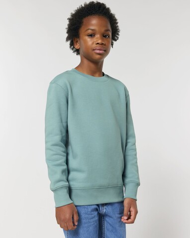 Mini Changer 2.0 - Das Iconic Kinder-Sweatshirt - Teal Monstera - 7-8/122-128cm bedrucken, Art.-Nr. STSK181C06007
