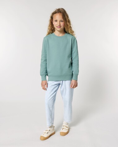 Mini Changer 2.0 - Das Iconic Kinder-Sweatshirt - Teal Monstera - 7-8/122-128cm bedrucken, Art.-Nr. STSK181C06007
