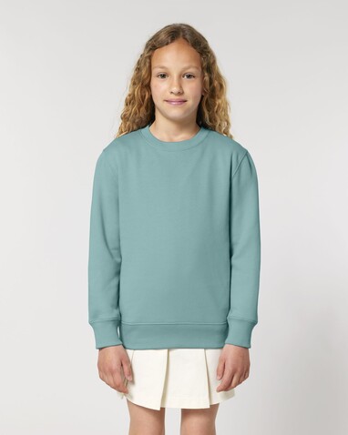 Mini Changer 2.0 - Das Iconic Kinder-Sweatshirt - Teal Monstera - 9-11/134-146cm bedrucken, Art.-Nr. STSK181C06009