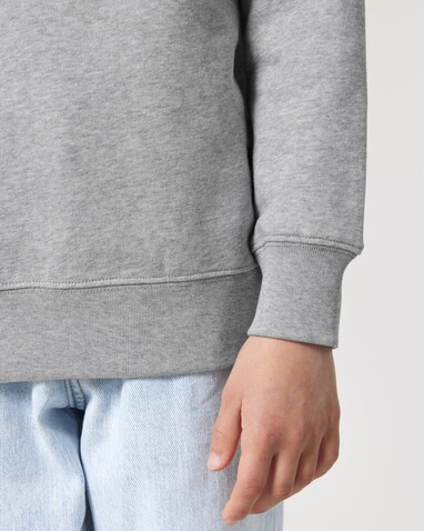 Mini Changer 2.0 - Das Iconic Kinder-Sweatshirt - Heather Grey - 3-4/98-104cm bedrucken, Art.-Nr. STSK181C25003
