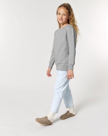 Mini Changer 2.0 - Das Iconic Kinder-Sweatshirt - Heather Grey - 5-6/110-116cm bedrucken, Art.-Nr. STSK181C25005