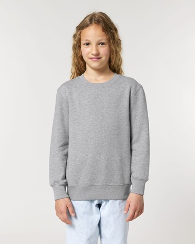 Mini Changer 2.0 - Das Iconic Kinder-Sweatshirt - Heather Grey - 9-11/134-146cm bedrucken, Art.-Nr. STSK181C25009