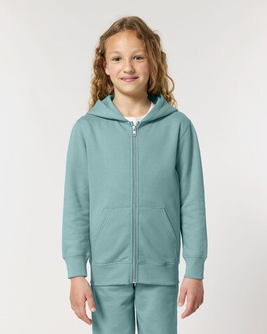 Mini Cultivator 2.0 - Der Iconic Kinder-Zip-Hoodie - Teal Monstera - 3-4/98-104cm bedrucken, Art.-Nr. STSK182C06003