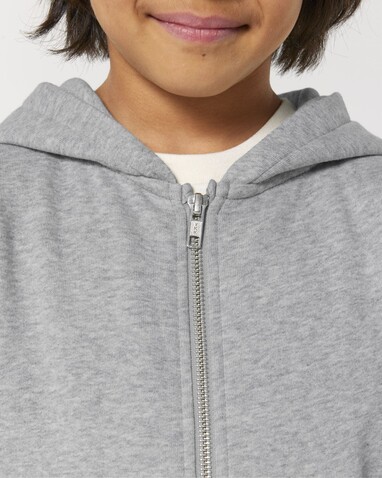 Mini Cultivator 2.0 - Der Iconic Kinder-Zip-Hoodie - Heather Grey - 5-6/110-116cm bedrucken, Art.-Nr. STSK182C25005