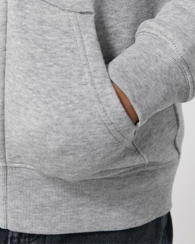 Mini Cultivator 2.0 - Der Iconic Kinder-Zip-Hoodie - Heather Grey - 5-6/110-116cm bedrucken, Art.-Nr. STSK182C25005