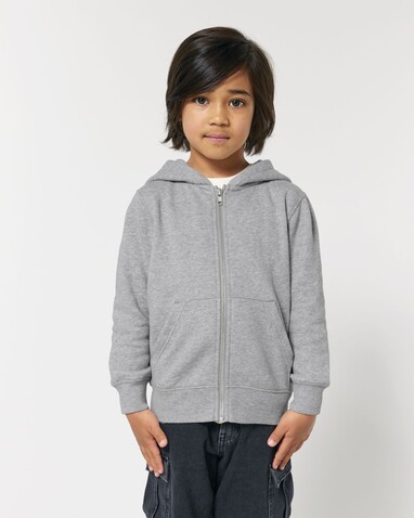 Mini Cultivator 2.0 - Der Iconic Kinder-Zip-Hoodie - Heather Grey - 7-8/122-128cm bedrucken, Art.-Nr. STSK182C25007