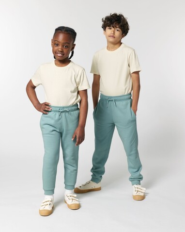 Mini Mover 2.0 - Die Iconic Kinder-Jogginghose - Teal Monstera - 9-11/134-146cm bedrucken, Art.-Nr. STSK183C06009
