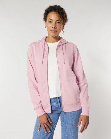 Cultivator 2.0 - Das Iconic Unisex-Zip-Thru-Hoodie-Sweatshirt - Cotton Pink - 3XL bedrucken, Art.-Nr. STSU179C0053X