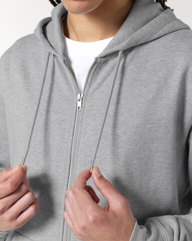 Cultivator 2.0 - Der Iconic Unisex-Zip-Hoodie - Heather Grey - 5XL bedrucken, Art.-Nr. STSU179C2505X