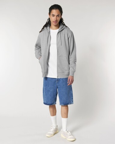 Cultivator 2.0 - Der Iconic Unisex-Zip-Hoodie - Heather Grey - S bedrucken, Art.-Nr. STSU179C2501S