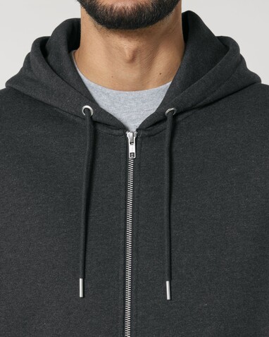 Cultivator 2.0 - Der Iconic Unisex-Zip-Hoodie - Dark Heather Grey - XXS bedrucken, Art.-Nr. STSU179C6512S