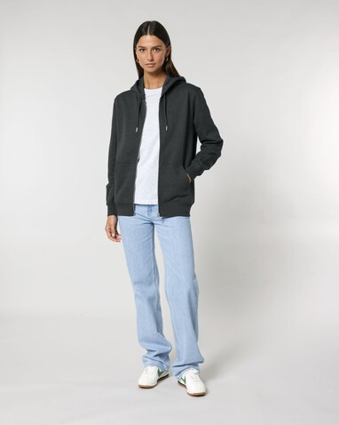 Cultivator 2.0 - Der Iconic Unisex-Zip-Hoodie - Dark Heather Grey - M bedrucken, Art.-Nr. STSU179C6511M