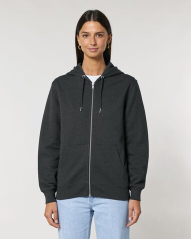 Cultivator 2.0 - Der Iconic Unisex-Zip-Hoodie - Dark Heather Grey - XS bedrucken, Art.-Nr. STSU179C651XS