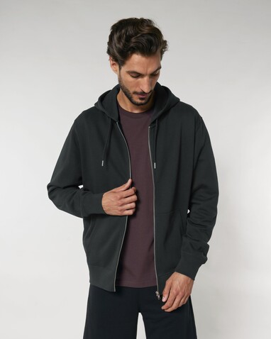 Cultivator 2.0 - Der Iconic Unisex-Zip-Hoodie - Black - S bedrucken, Art.-Nr. STSU179C0021S