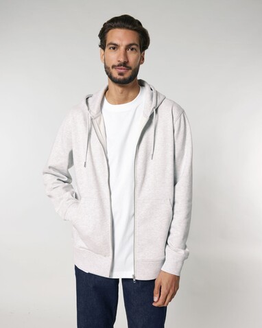 Cultivator 2.0 - Der Iconic Unisex-Zip-Hoodie - Cool Heather Grey - L bedrucken, Art.-Nr. STSU179C1461L