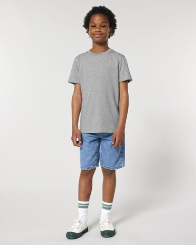Mini Creator 2.0 - Das Iconic Kinder-T-Shirt - Heather Grey - 5-6/110-116cm bedrucken, Art.-Nr. STTK184C25005