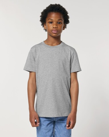 Mini Creator 2.0 - Das Iconic Kinder-T-Shirt - Heather Grey - 5-6/110-116cm bedrucken, Art.-Nr. STTK184C25005