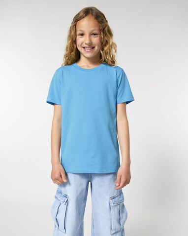 Mini Creator 2.0 - Das Iconic Kinder-T-Shirt - Aqua Blue - 7-8/122-128cm bedrucken, Art.-Nr. STTK184C14507