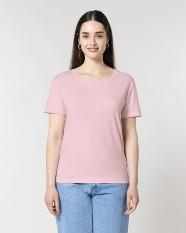 Stella Serena - Das Damen-T-Shirt mit weitem Rundhalsausschnitt - Cotton Pink - XXL bedrucken, Art.-Nr. STTW173C0052X