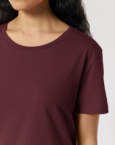 Stella Serena - Das Damen-T-Shirt mit weitem Rundhalsausschnitt - Burgundy - M bedrucken, Art.-Nr. STTW173C2441M Stella Serena - Das Damen-T-Shirt mit weitem Rundhalsausschnitt - Burgundy - M bedrucken, Art.-Nr. STTW173C2441M