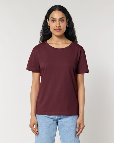 Stella Serena - Das Damen-T-Shirt mit weitem Rundhalsausschnitt - Burgundy - M bedrucken, Art.-Nr. STTW173C2441M Stella Serena - Das Damen-T-Shirt mit weitem Rundhalsausschnitt - Burgundy - M bedrucken, Art.-Nr. STTW173C2441M