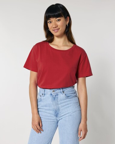 Stella Serena - Das Damen-T-Shirt mit weitem Rundhalsausschnitt - Red - M bedrucken, Art.-Nr. STTW173C0041M Stella Serena - Das Damen-T-Shirt mit weitem Rundhalsausschnitt - Red - M bedrucken, Art.-Nr. STTW173C0041M