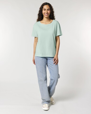 Stella Serena - Das Damen-T-Shirt mit weitem Rundhalsausschnitt - Caribbean Blue - L bedrucken, Art.-Nr. STTW173C7241L