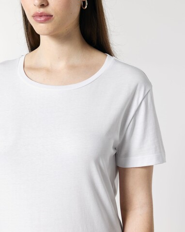 Stella Serena - Das Damen-T-Shirt mit weitem Rundhalsausschnitt - White - M bedrucken, Art.-Nr. STTW173C0011M