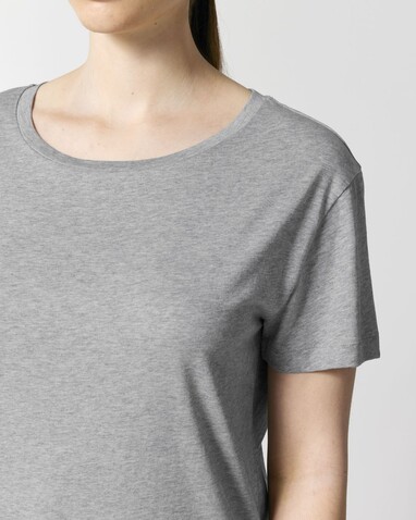 Stella Serena - Das Damen-T-Shirt mit weitem Rundhalsausschnitt - Heather Grey - L bedrucken, Art.-Nr. STTW173C2501L