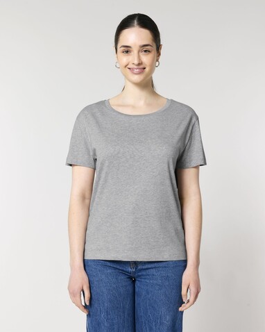 Stella Serena - Das Damen-T-Shirt mit weitem Rundhalsausschnitt - Heather Grey - XL bedrucken, Art.-Nr. STTW173C2501X Stella Serena - Das Damen-T-Shirt mit weitem Rundhalsausschnitt - Heather Grey - XL bedrucken, Art.-Nr. STTW173C2501X