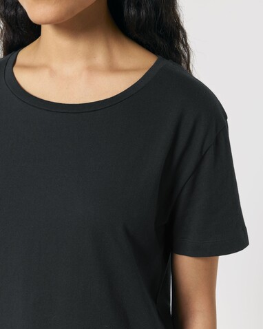 Stella Serena - Das Damen-T-Shirt mit weitem Rundhalsausschnitt - Black - S bedrucken, Art.-Nr. STTW173C0021S